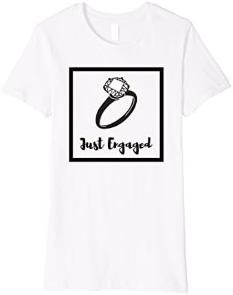 Women's Just Engaged T-shirt Small White