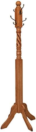 Wood Hall Tree, Coat Tree, Spiral Hollow, 3" x 3" x 66", Oak Wood, Michaels Stain