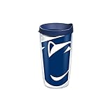 Tervis Penn State University Colossal Wrap Individual Tumbler with Lid, 16 oz, Clear
