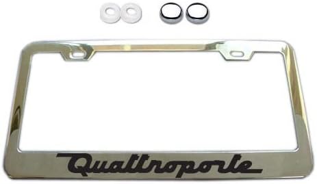 Maserati Quattroporte Chrome License Plate Frame w/ Screw Covers