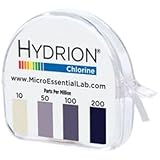 Micro Essential Lab CM-240 Hydrion Chlorine Dispenser 10-200 PPM Test Roll Plus Extra Roll 200 Tests