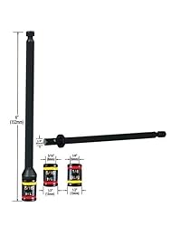 MSHXLC   Conductor hexagonal reversible de doble cara, longitud extra larga, 1 4 y 5 16 x 6"