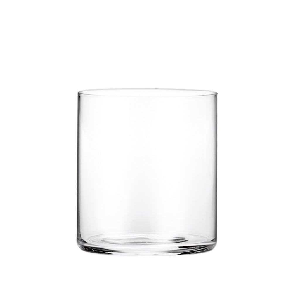 Zafferano - Set of 6 Glass Tumbler Glasses, Water / Wine Glass with 88 mm Height, 80 mm Diameter, 37 cl Capacity, Chiaro Di Luna Collection - Transparent
