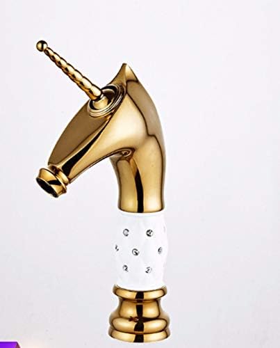 Faucet Luxury Retro Gold European Style Brass Jade Faucet With Spray And Hose Pure Copper Vintage High-End Water Tap Washbasin Mixer Basin Sink Bathroom Single Spout 1 Lever Handle