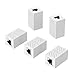 UGREEN RJ45 Coupler Ethernet Extender Connector 5 Pack Inline Coupler Cat7 Cat6 Cat5e Ethernet Cable Adapter Female to Female White