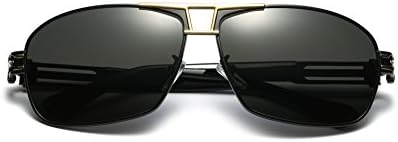 AirLing Aviator Sunglasses Polarized Mirrored with Sun Glasses Case UV 400 Protection Golden/Black