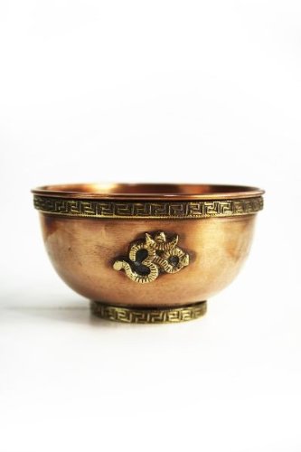 Incense Bowl with Om symbol, copper