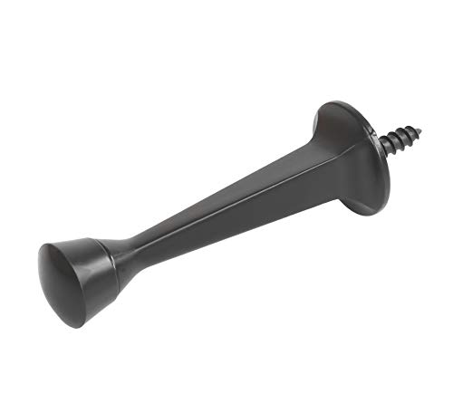 10 Pack - Vance Home Improvement - Heavy Duty Rigid Door Stop (Handyman Designed!) - Matte Black w/Black Tip - Solid Door Stop - Trial Tested to Completely Protect Doors & Walls