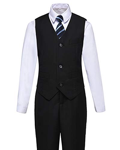 Boys Suits Kids Vest and Pants Set Formal Wear Outfit Suit for Wedding Size 12 - Thumbnail 7