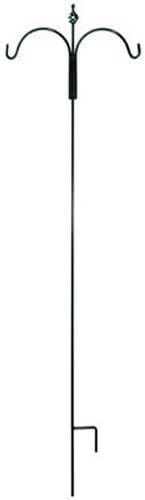 american gardenworks inc tdsthn 90 -Inch, Hammered Nickel, Tall, Heavy Duty, Double Shepherd Hook