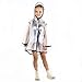 Kids Transparent Button Raincoat, Boys Girls Hooded Rain Jacket, Lightweight Rain Wear (A, L)