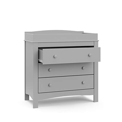 Graco Noah 3 Drawer Chest with Changing Topper (Pebble Gray