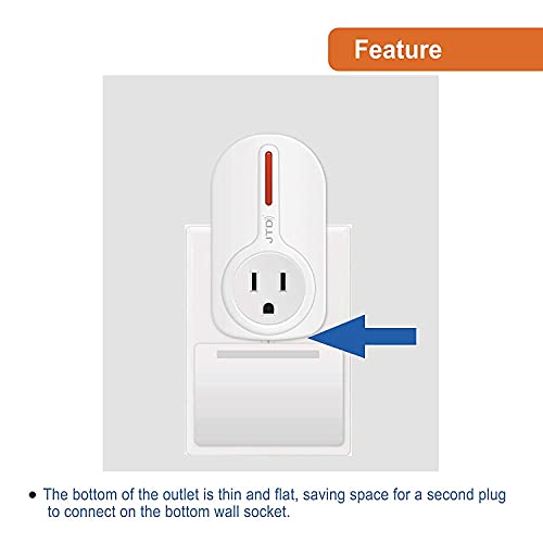 JTD 5X2 Wireless Remote Control Outlet Switch Smart Outlet Plug Energy