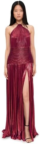 amur reese off-shoulder cascade lace satin maxi dress Reese Cascade Lace Gown