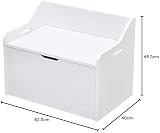 AVC Designs Toy Chest Ottoman Bench White MDF with Soft Close Hinges view 10