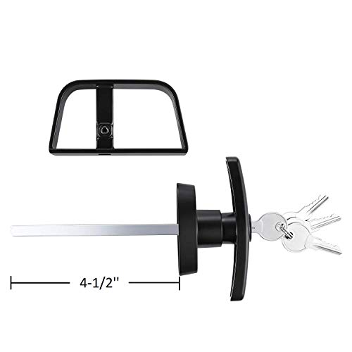 QANVEE Shed Door Latch THandle Lock Kit with 4 Keys,Storage Barn Shed Door Hardware Lock Set 4½