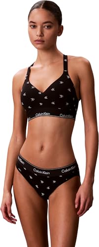 Sujetador Bralette Mujer Lift con Logotipo en la Cintura, Negro (Diamond Logo Black), S