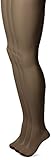 No Nonsense Women's Ultra Sheer Regular Pantyhose with Reinforced Toe , Jet Black, D,(Pack of 3)