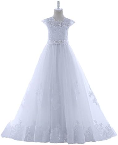 ALW Lace Tulle Flower Girls Dress Ball Gown Pageant Gown Communion Dress ALW113