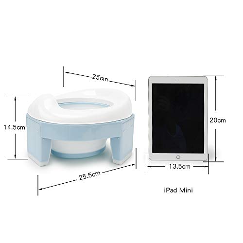 Travel Potty Seat for Toddler, TYRY.HU Portable Potty Training Toilet Potty Chairs for Child Boys and Girls, Non-Slip with Splash Guard, Easy to Empty and Clean