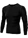 NELEUS Men's 3 Pack Athletic Compression Sport Running T Shirt Long Sleeve Base Layer,Black,US XL,EU 2XL