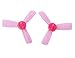 RJXHOBBY 5Pairs/10Pcs 1935 1.9 Inch 3-Blade Propeller Triblade Prop 1.5mm Mounting Hole Compatible with 1103 1104 1105 Motors for DIY Micro FPV Drone Quadcopter Pink