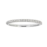 1/6 ctw Pave Diamond Wedding Band in 10K White Gold