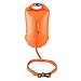 20L Waterproof Dry Bag, Ultralight Swim Buoy and Safety Float for Open Water Triathletes, Kayak, Snorkeling,Surfers, Beach, Swimming, Boating with Adjustable Waist Belt (Orange)
