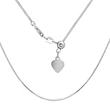 Sterling Silver Italian Adjustable Square 8-sided Diamond-Cut Snake Bolo Chain (from 12
