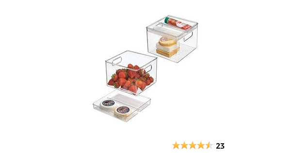 mDesign Juego de 2 cajas organizadoras – Guardatodo para ...