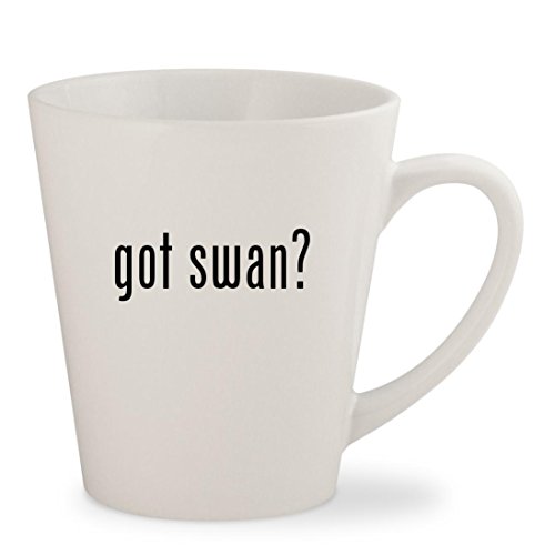 got swan? - White 12oz Ceramic Latte Mug Cup