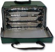 TCB, Insulated Catering Side Opening Bag with Adjustable Rack, Green, 16 x 25 x 15