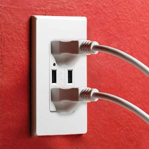KULED Outlet with USB High Speed Charger 4.8A Charging Capability, Child Proof Safety Duplex Receptacle 15 Amp, Tamper Resistant Wall Socket Plate Included UL Listed KT48, White - Thumbnail 3