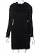 OVERMAL Women Hooded Hoody Sweatshirt Bodycon Hoodies Pullover Dress (Asia XL=US10=UK14=EU40, Black)