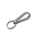 TiTo simple titanium alloy key chain clasp clips keyhook keychain split key rings findings clasps key ring outdoor tool (Round, 37mm)