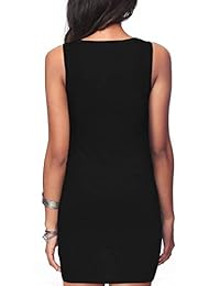 Manydress MY026 - Vestido sin mangas con cuello redondo para mujer