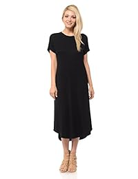 Iconic Luxe vestido a media pierna de manga corta de primera línea liso y con estampado floral para mujer