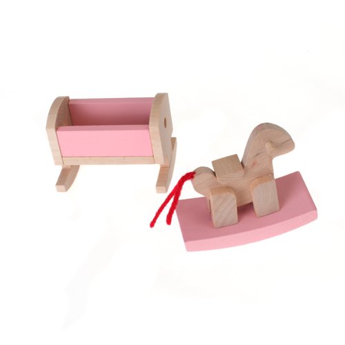 Puppenhaus Möbel Holzspielzeug Kinderzimmer Set – Bild 4