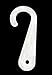 Amram 1 3/4-in Sock Display Hook and Merchandising Attachments, White, 2,000 Pieces