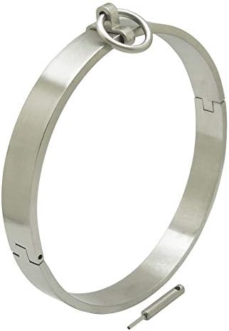 Stainless steel lockable collar torque necklace with removable O ring