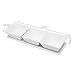 Set of 3 Decorative Modern Mini White Square Flower, Succulent Planters/Dishes with Display Tray