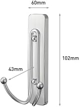 Command Bathroom Large Double Hook Satin Nickel with Adhesive Strips view 9