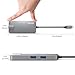 Lenovo USB C Hub, 6 in 1 Type C Adapter with Ethernet Port, 4K USB C to HDMI, USB C Power Delivery, 2 USB 3.0 Ports, 1 USB 2.0 Port Compatible for USB C Devices