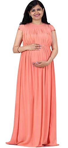 Women's Viscose Crepe Maternity Wear(Coral)
