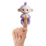 Singe à paillettes Fingerlings - Kiki (paillettes violettes) - Bébé interactif - Par WowWee