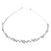 ULTNICE Wedding Women's Crystal Bridal Flower and Leaves Crown Headband Tiara Headdress