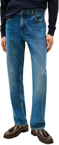 Tommy Hilfiger Herren Jeans Hose Straight Denton Mid Rise, Blau (Vista Indigo), 30W/34L