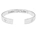 QTMY Cuff Bracelet Bangle for Mom Birthday,Remember I Love You Mom Forever and Always (Copper plated with silver)