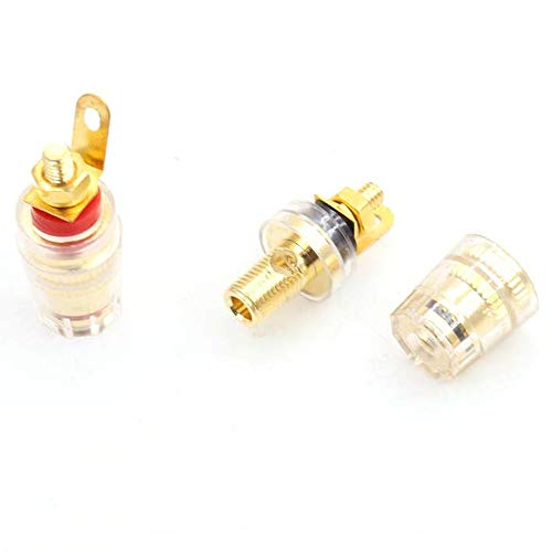 4Pieces 4mm Banana Plug Socket Connector Binding Post for Amplifier Speaker Terminal in-Wall Plate