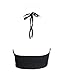 FashionMark Womens Celebrity Inspired Mandala Print Halterneck Crop Top Black